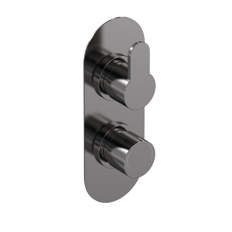 Nuie Arvan Twin Thermostatic Shower Valve (1 size, 4 colours) - Brand New Bathrooms