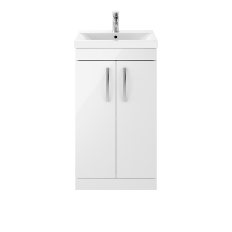 Nuie Athena Floor Standing 2 Door Vanity With Mid-Edge 1 Tap Hole Basin (1 size, 3 colours) - Brand New Bathrooms