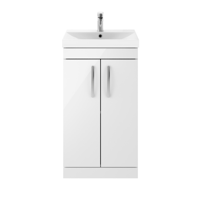 Nuie Athena Floor Standing 2 Door Vanity With Thin-Edge 1 Tap Hole Basin (1 size, 3 colours) - Brand New Bathrooms