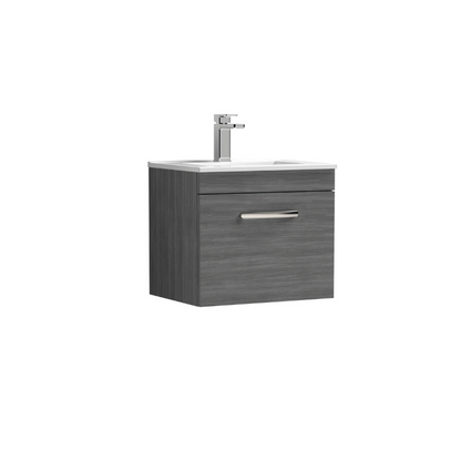 Nuie Athena Wall Hung Single Drawer Vanity With Minimalist 1 Tap Hole Basin (1 size, 3 colours) - Brand New Bathrooms