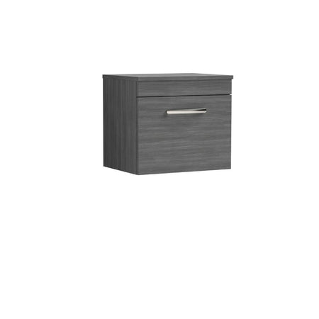 Nuie Athena Wall Hung Single Drawer Vanity With Worktop (1 size, 2 colours) - Brand New Bathrooms