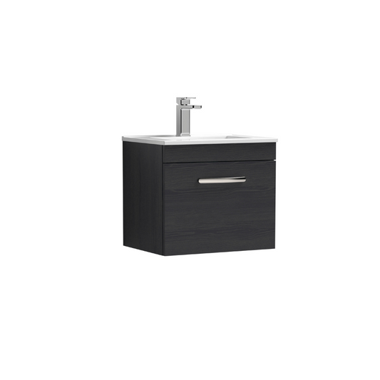 Nuie Athena Wall Hung Single Drawer Vanity With Minimalist 1 Tap Hole Basin (1 size, 3 colours) - Brand New Bathrooms