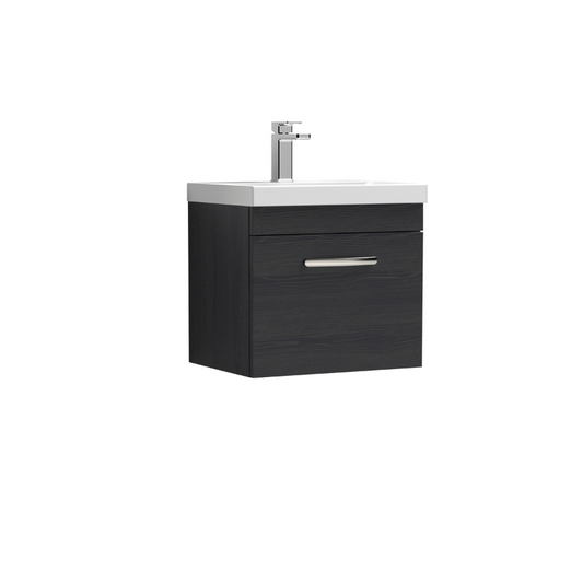 Nuie Athena Wall Hung Single Drawer Vanity With Thin-Edge 1 Tap Hole Basin (1 size, 3 colours) - Brand New Bathrooms