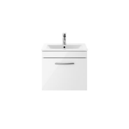 Nuie Athena Wall Hung Single Drawer Vanity With Minimalist 1 Tap Hole Basin (1 size, 3 colours) - Brand New Bathrooms