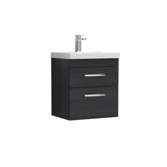 Nuie Athena Wall Hung 2 Drawer Vanity With Mid-Edge 1 Tap Hole Basin (1 size, 3 colours) - Brand New Bathrooms