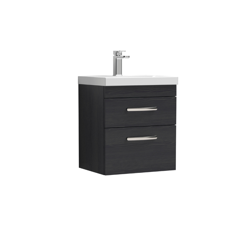 Nuie Athena Wall Hung 2 Drawer Vanity With Thin-Edge 1 Tap Hole Basin (1 size, 3 colours) - Brand New Bathrooms