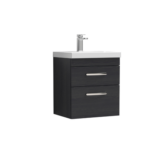 Nuie Athena Wall Hung 2 Drawer Vanity With Thin-Edge 1 Tap Hole Basin (1 size, 3 colours) - Brand New Bathrooms