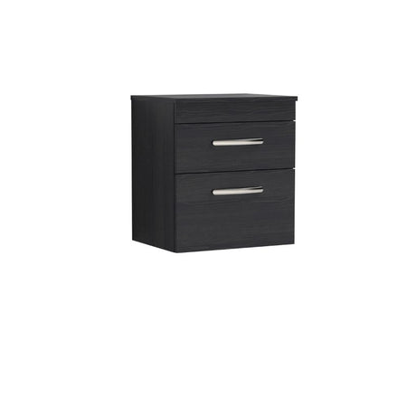 Nuie Athena Wall Hung 2 Drawer Vanity With Worktop (1 size, 2 colours) - Brand New Bathrooms