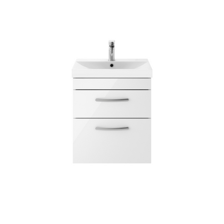 Nuie Athena Wall Hung 2 Drawer Vanity With Thin-Edge 1 Tap Hole Basin (1 size, 3 colours) - Brand New Bathrooms