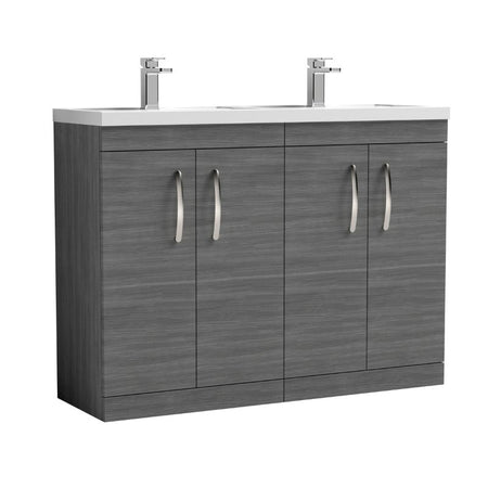 Nuie Athena Floor Standing Cabinet With Double Basin (1 size, 2 colours) - Brand New Bathrooms