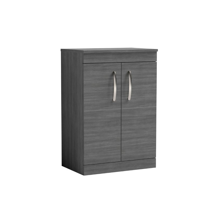 Nuie Athena Floor Standing 2 Door Vanity With Worktop (1 size, 2 colours) - Brand New Bathrooms