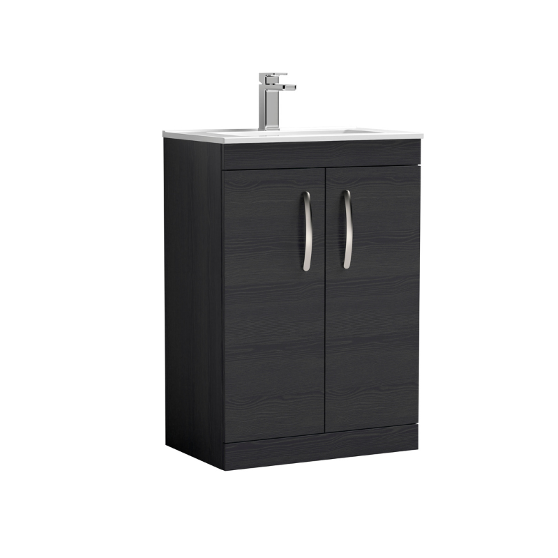 Nuie Athena Floor Standing 2 Door Vanity With Minimalist 1 Tap Hole Basin (1 size, 3 colours) - Brand New Bathrooms