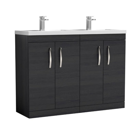 Nuie Athena Floor Standing Cabinet With Double Basin (1 size, 2 colours) - Brand New Bathrooms