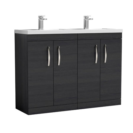 Nuie Athena Floor Standing Cabinet With Double Basin (1 size, 2 colours) - Brand New Bathrooms