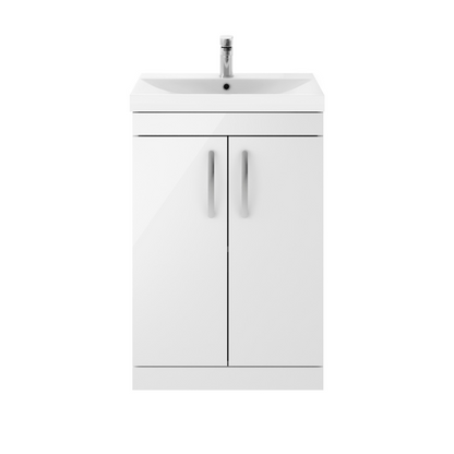 Nuie Athena 600mm Floor Standing 2 Door Vanity With Thin-Edge 1 Tap Hole Basin (1 size, 3 colours) - Brand New Bathrooms