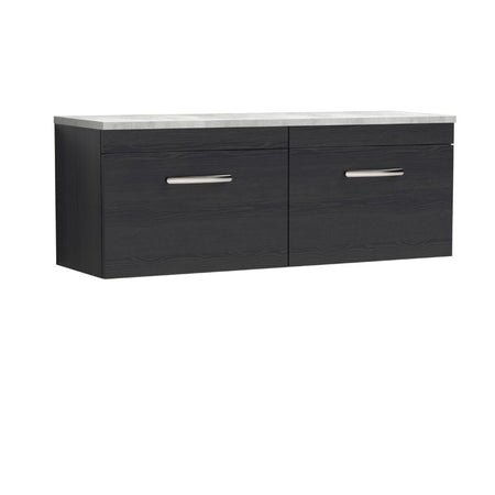 Nuie  Athena Wall Hung 2-Drawer Unit & Laminate Worktop (1 size, 2 colours) - Brand New Bathrooms