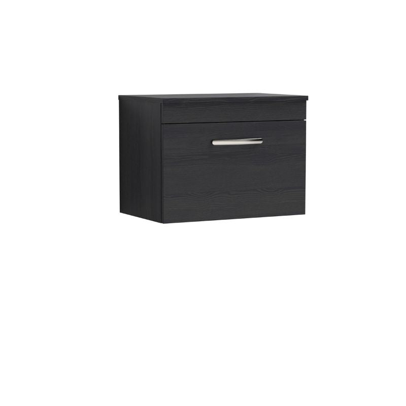 Nuie Athena Wall Hung Single Drawer Vanity With Worktop (1 size,2 colours) - Brand New Bathrooms