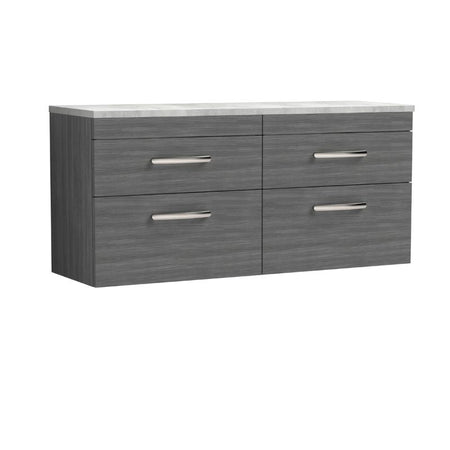 Nuie Athena Wall Hung 4-Drawer Unit & Laminate Worktop (1 size, 2 colours) - Brand New Bathrooms