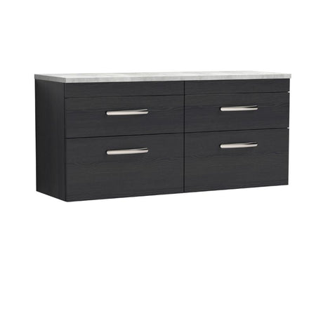 Nuie Athena Wall Hung 4-Drawer Unit & Laminate Worktop (1 size, 2 colours) - Brand New Bathrooms