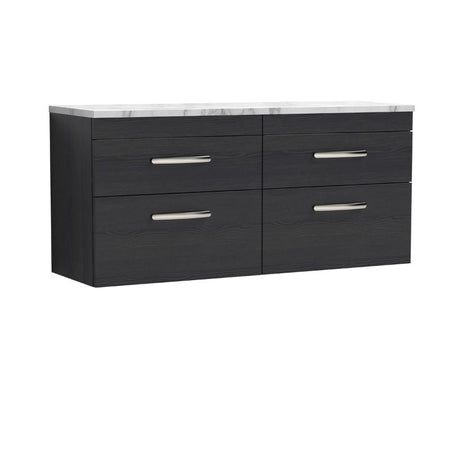 Nuie Athena Wall Hung 4-Drawer Unit & Laminate Worktop (1 size, 2 colours) - Brand New Bathrooms