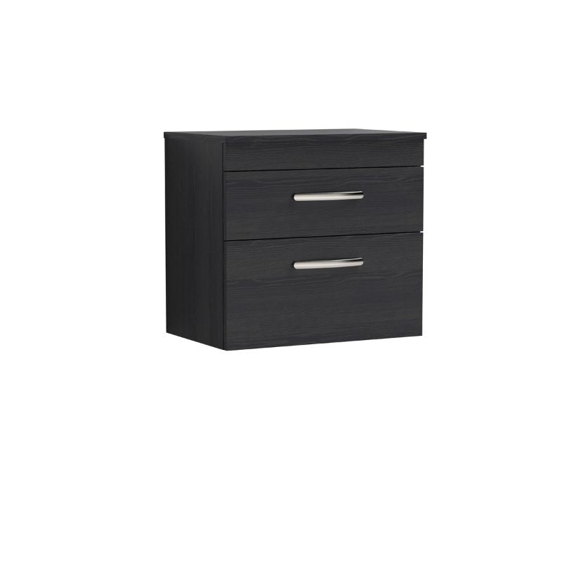 Nuie Athena Wall Hung 2 Drawer Vanity With Worktop (1 size, 2 colours) - Brand New Bathrooms