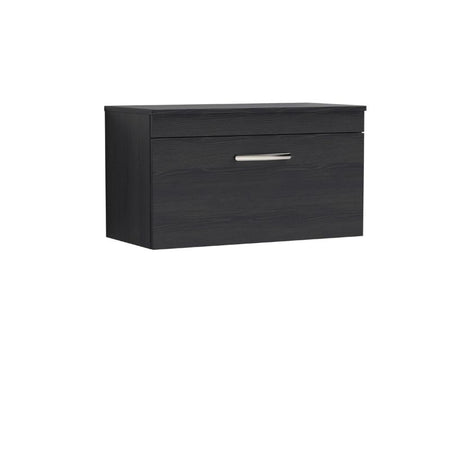 Nuie Athena Wall Hung Single Drawer Vanity With Worktop (1 size, 2 colours) - Brand New Bathrooms