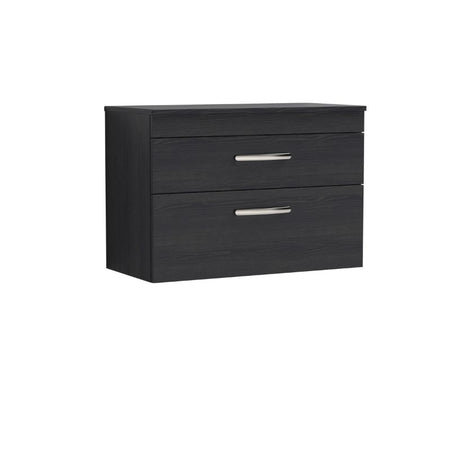 Nuie Athena Wall Hung 2 Drawer Vanity With Worktop (1 size, 2 colours) - Brand New Bathrooms