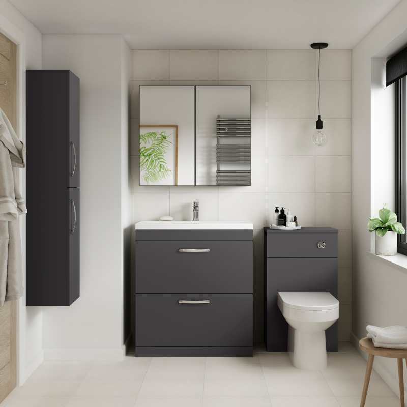 Nuie Athena Floor Standing WC Unit (2 size, 4 colours) - Brand New Bathrooms