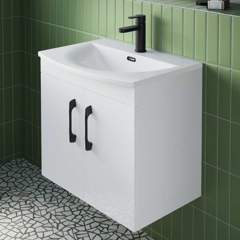 Nuie Furniture Handles D Shaped Handle Centres (2 sizes, 2 colours) - Brand New Bathrooms