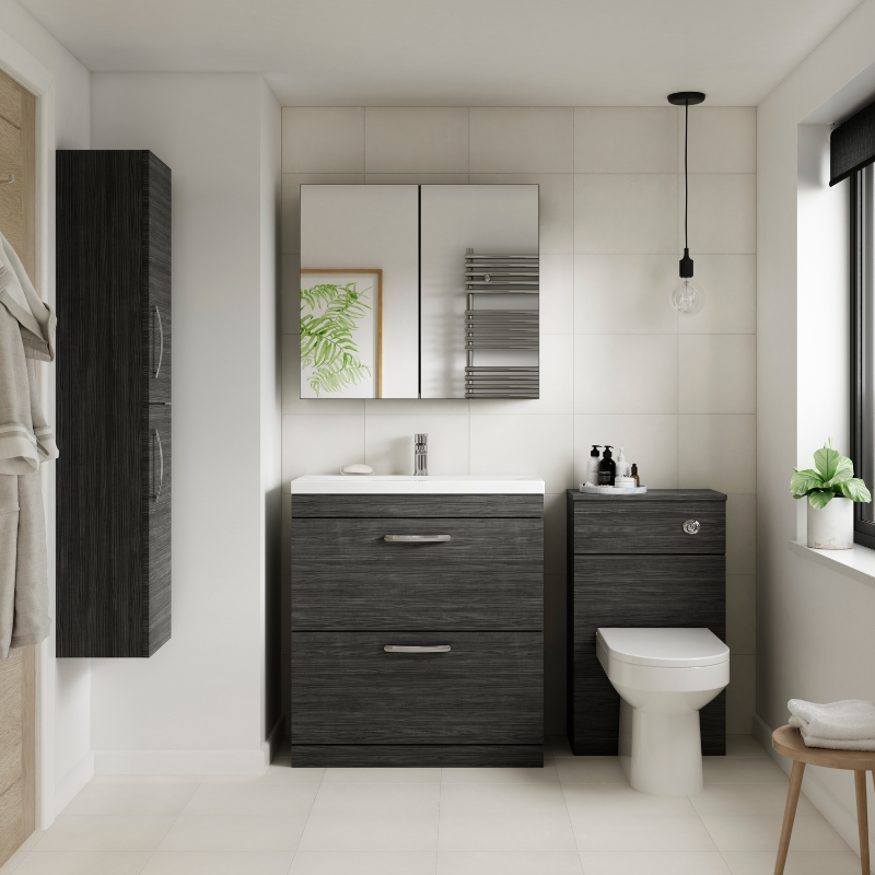 Nuie Athena Floor Standing 2 Door Vanity With Minimalist 1 Tap Hole Basin (1 size, 3 colours) - Brand New Bathrooms