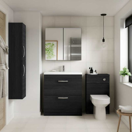 Nuie Athena Fusion Fitted Wall Hung 2 Door Mirror Unit (1 size, 2 colours) - Brand New Bathrooms