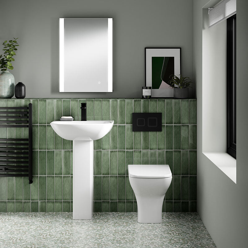 Nuie Ava Basin & Pedestal (1 size, White) - Brand New Bathrooms