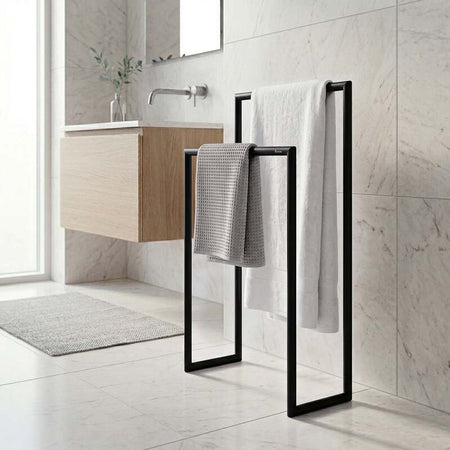 Smedbo Outline Double Towel Rail (2 colours) - Brand New Bathrooms