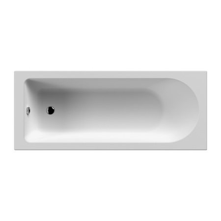 Nuie Barmby Eternalite Round Single Ended Straight Shower Bath (3 sizes, White) - Brand New Bathrooms