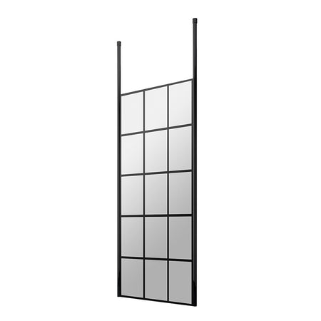 Nuie Frame Screen With Ceiling Posts (Matt Black, 4 sizes) - Brandnew Bathroom
