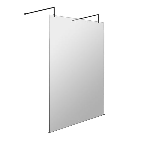 Nuie Wetroom Screen with Arms and Feet (Matt Black, 4 sizes) - Brandnew Bathroom