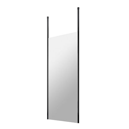 Nuie Wetroom Screen with Ceiling Posts (Matt Black, 3 sizes) - Brandnew Bathroom