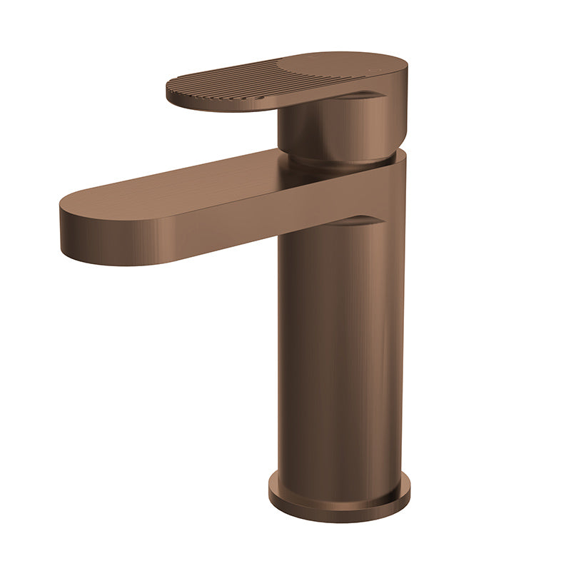 Nuie Binsey Mono Basin Mixer with Push Button Waste (Brushed Bronze, 2 sizes) - Brandnew Bathroom