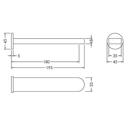 Nuie Binsey Bath Spout (Chrome) - Brandnew Bathroom