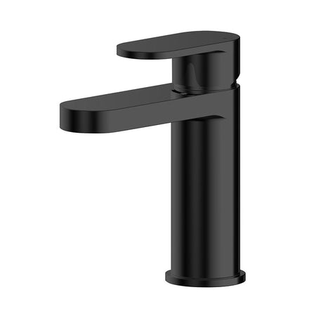 Nuie Binsey Mono Basin Mixer with Push Button Waste (Matt Black, 2 sizes) - Brandnew Bathroom