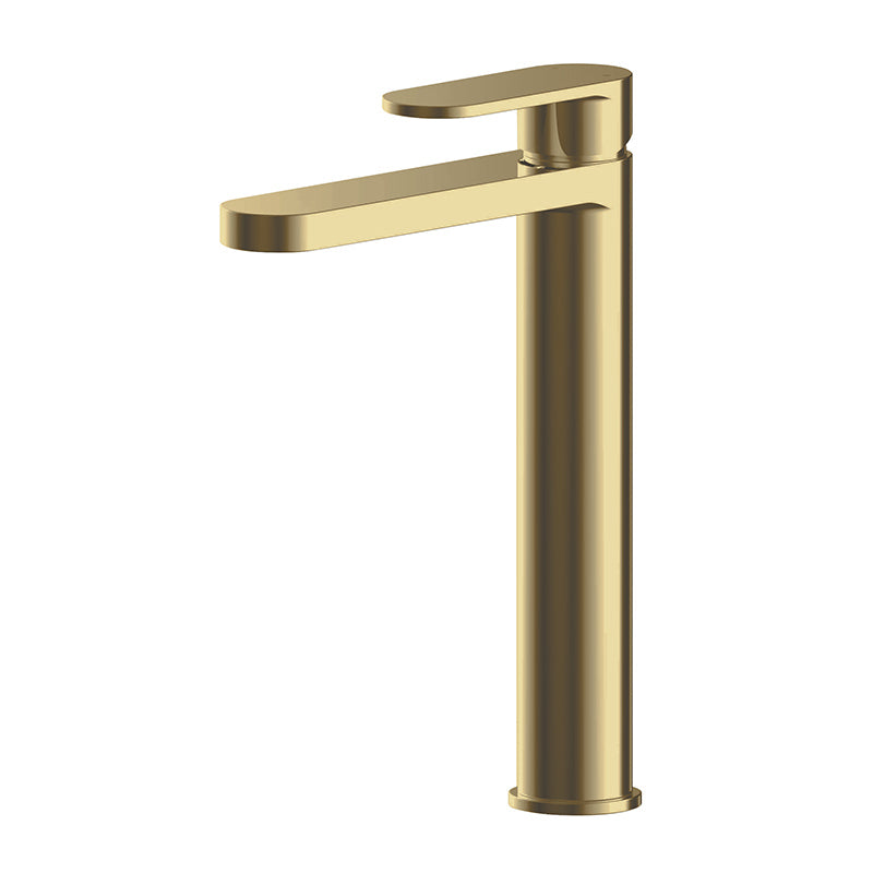 Nuie Binsey High Rise Mono Basin Mixer (Brushed Brass, 2 sizes) - Brandnew Bathroom