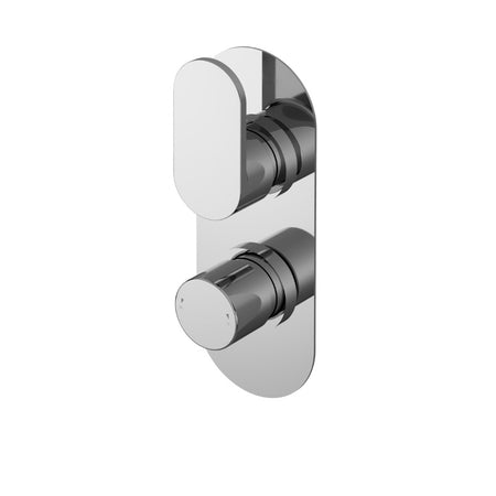 Nuie Binsey Twin Thermostatic Shower Valve With Diverter (1 size, Chrome) - Brand New Bathrooms