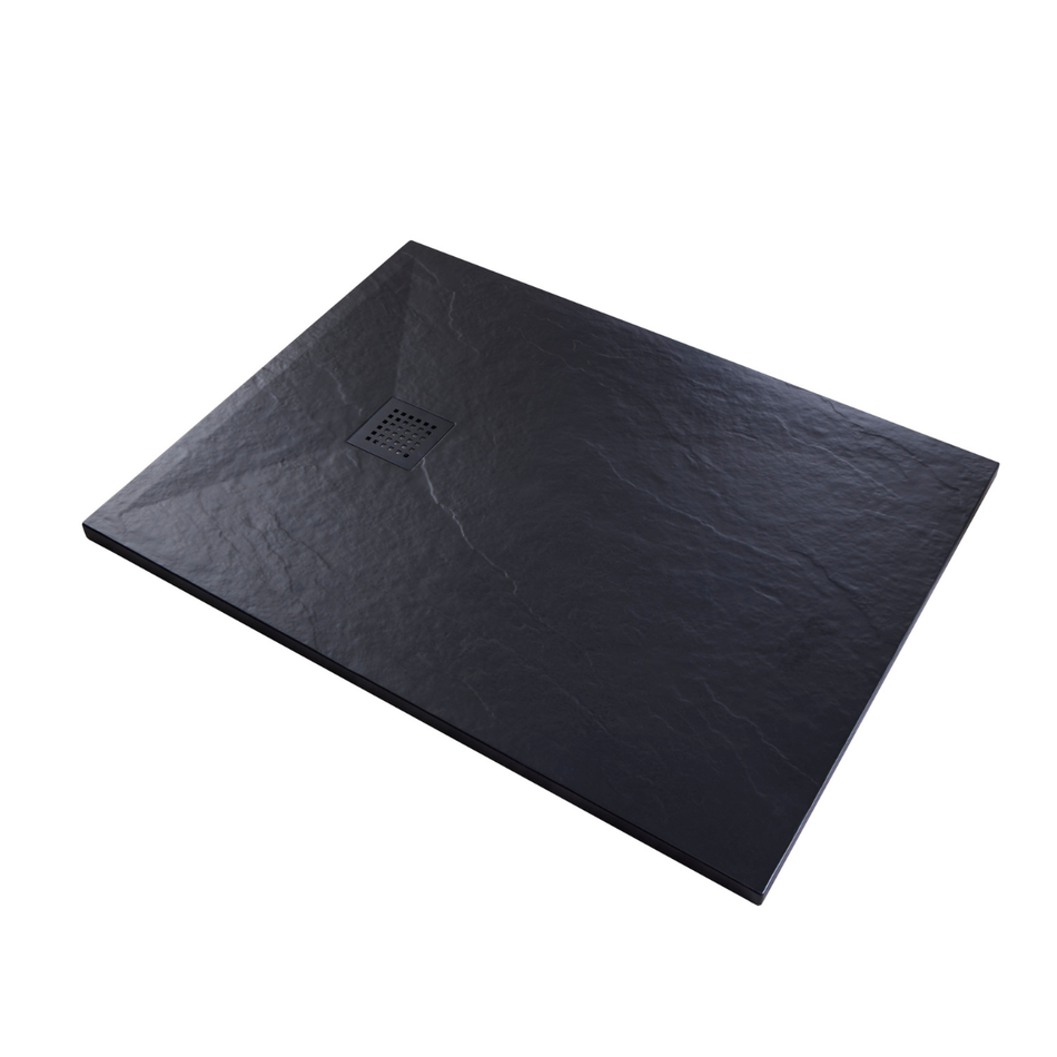 Brand New Bathrooms Polymer Anti-Slip Shower Tray (10 sizes, Black)
