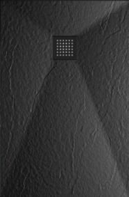 Brand New Bathrooms Polymer Anti-Slip Shower Tray (10 sizes, Black)