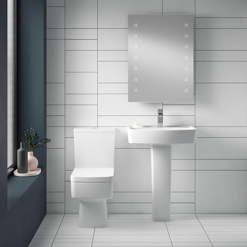 Nuie Semi Flush to Wall WC Toilet (1 size, White) - Brand New Bathrooms