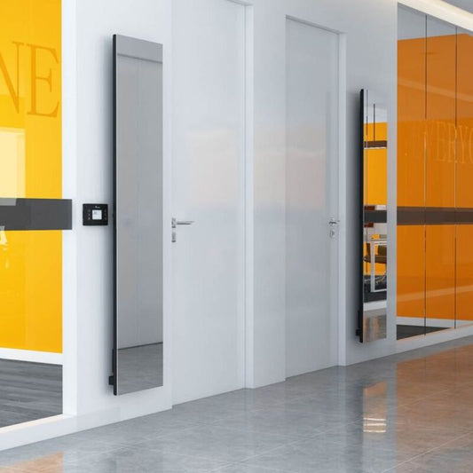 Carisa Boreas N Mirror Electric Radiator (1 size, 2 colours) - Brand New Bathrooms