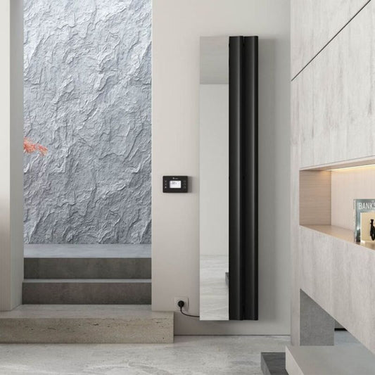 Carisa Boreas S Mirror Electric Radiator (2 sizes, 2 colours) - Brand New Bathrooms