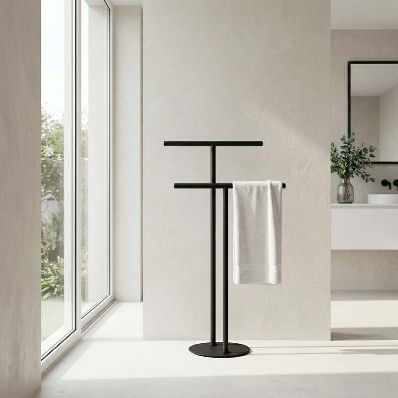 Smedbo Outline Towel Rail Double 'T' (2 colours) - Brand New Bathrooms