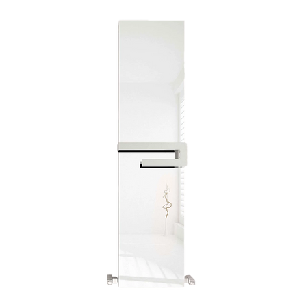 Carisa Elvino Bath Mirror Aluminium Towel Radiator 2 sections (H1800mm x W370mm) - Brand New Bathrooms