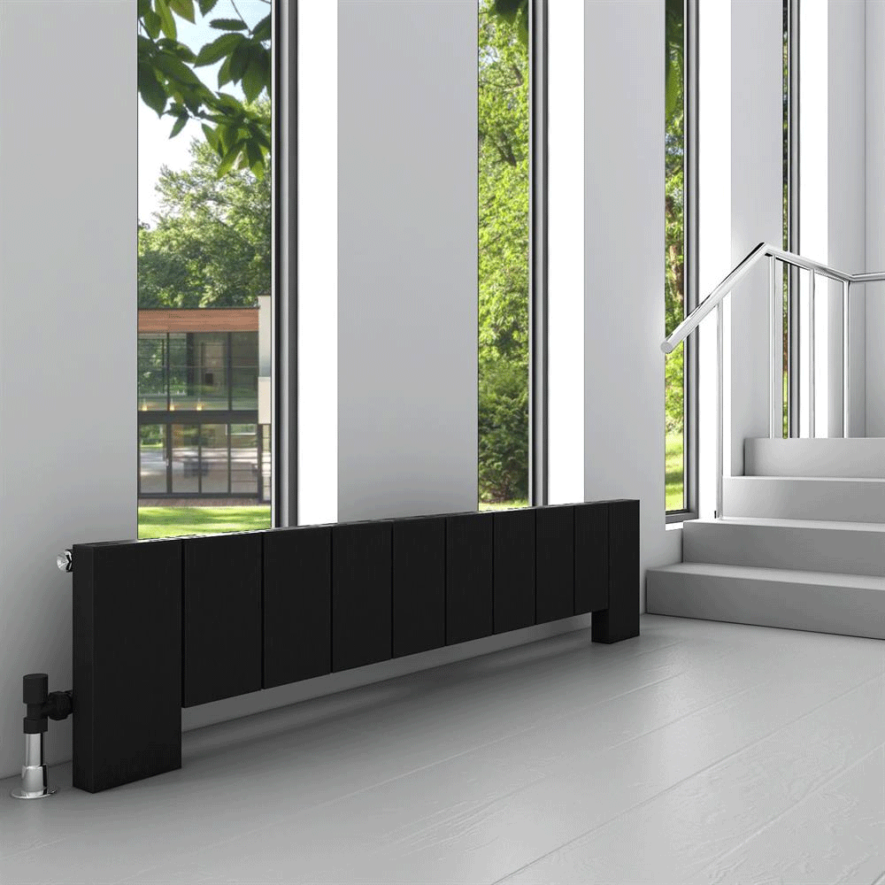 Carisa Elvino Floor Aluminium Radiator (3 Sizes) - Brand New Bathrooms